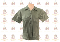 CAMISA VERDE MANGA CORTA MUJER