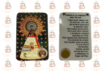 TARJETA VIRGEN DEL PILAR GC CON MEDALLA