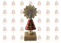 FIGURA VIRGEN DEL PILAR PL�STICO MADERA GRANDE