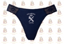 TANGA ENCAJE GUARDIA CIVIL AZUL OSCURO