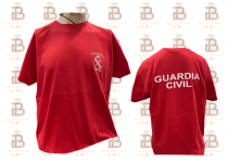 CAMISETA ADULTO GUARDIA CIVIL ROJA ALGODON
